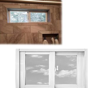 12 14 16 18 20 Inch High Horizontal Sliding Basement Window, With Glass And Screen, Double Pane Windows For Houses, Aluminum Sliding Small Windows, For Bathroom And Shed(White,WxH 50x12in/125x30cm)