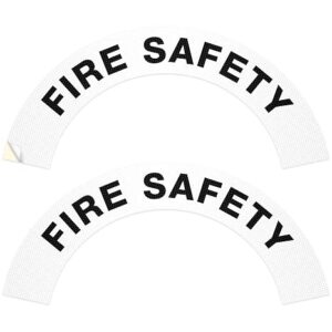 Fire Safety Hard Hat Sticker, 2 Pack 3×6.8 Inches, 3M EGP Reflective, Construction Hat Decal, Made In USA By Sigo Signs