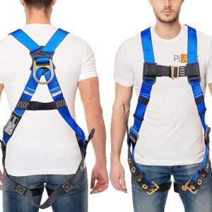 Construction Harness 5 Point Adjustment, Back D-Ring, Grommet Legs, Multiple Styles I OSHA ANSI Compliant