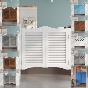 Swinging Doors Cafe Doors, Interior Solid Wood Saloon Door With Hinges, Custom Double Porch Entrance Interior Door For House/Doorways/Laundry Room/Hallway