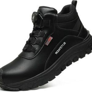 Composite Steel Toe Safety Shoes Lightweight Kevlar Puncture Resistant 6KV Electrical Insulated Breathable Waterproof Slip Resistant Industrial Construction Sneakers Rubber Sole Work Boots