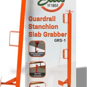 Ellis Manufacturing Company Guardrail Stanchion Slab Grabber – Durable Adjustable Steel Guardrails – Affordable Heavy Duty Safety Equipment For Construction Sites