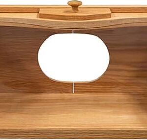 Wooden Food Container Bread Box Window Bird Feeder
