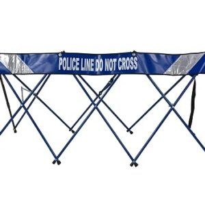 Blue "Police Line Do Not Cross" Folding Barricade/Safety Barrier