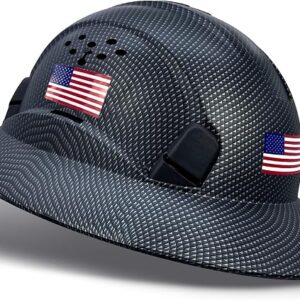 SAFEBUILDER Full Brim Hard Hats Construction Hardhats Safety Helmet Vented Adjustable Lightweight Sunshade Work Caps Industrial Head Protection ANSI Approved