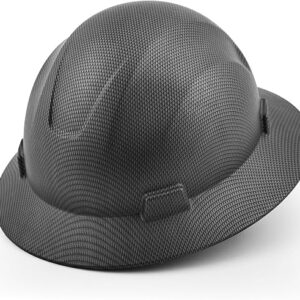 Full Brim Hard Hat, Class E Non-Vented, Casco De Construccion | 4-Point Ratchet Suspension, Adjustable Construction Safety Helmet For Men Women