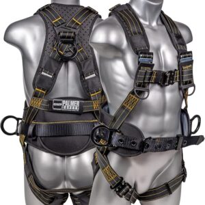 Hammerhead 5pt Safety Harness Back Padded, QCB Chest, Tongue Buckel Legs Straps, Back & Side D-Rings