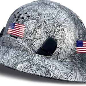 SAFEBUILDER Full Brim Hard Hats Construction Hardhats Safety Helmet Vented Adjustable Lightweight Sunshade Work Caps Industrial Head Protection ANSI Approved