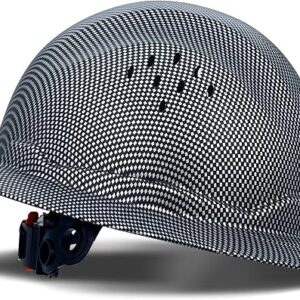 SAFEBUILDER SBD-G1C Construction Full Brim Safety Helmet HDPE Hard Hat Vented Hardhats Sunshade Carbon Fiber Pattern Industrial Work Certified ANSI/ISEA Z89.1