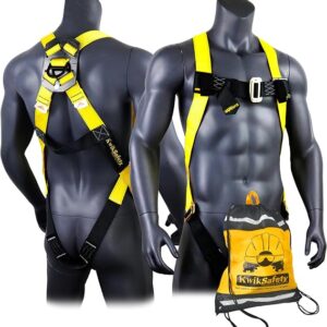KwikSafety – Charlotte, NC – TORNADO Fall Protection Safety Harness [Full Body Single D-Ring] Construction ANSI Tested OSHA