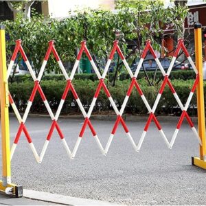 Construction Guardrail, Fibreglass Reinforced Plastic Mobile Retractable Barrier Road Separation (Size: 1.2x5m) (Color : Yellow, Size : 1.2×2.5m)