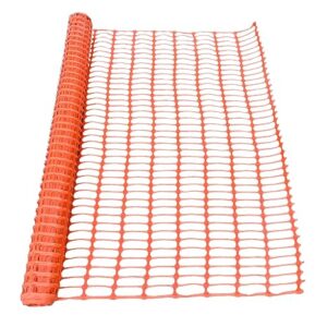 Sandbaggy 4 Ft By 100 Ft Orange Safety Barrier Fence – Plastic Snow Fence – Great Temporary Fence For Crowd Control & Construction Barrier (1 Roll)