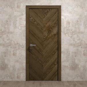 Interior Interior Solid French Door 30 X 96 Inches | Ego 5005 Marble Oak | Single Regular Panel Frame Handle | Bathroom Bedroom Modern Doors