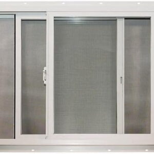 Duo-Corp Agriclass Double Slide Vinyl Utility Window White Glass/Vinyl Window 23-1/2 W x 35-1/2 – Case Of: 1