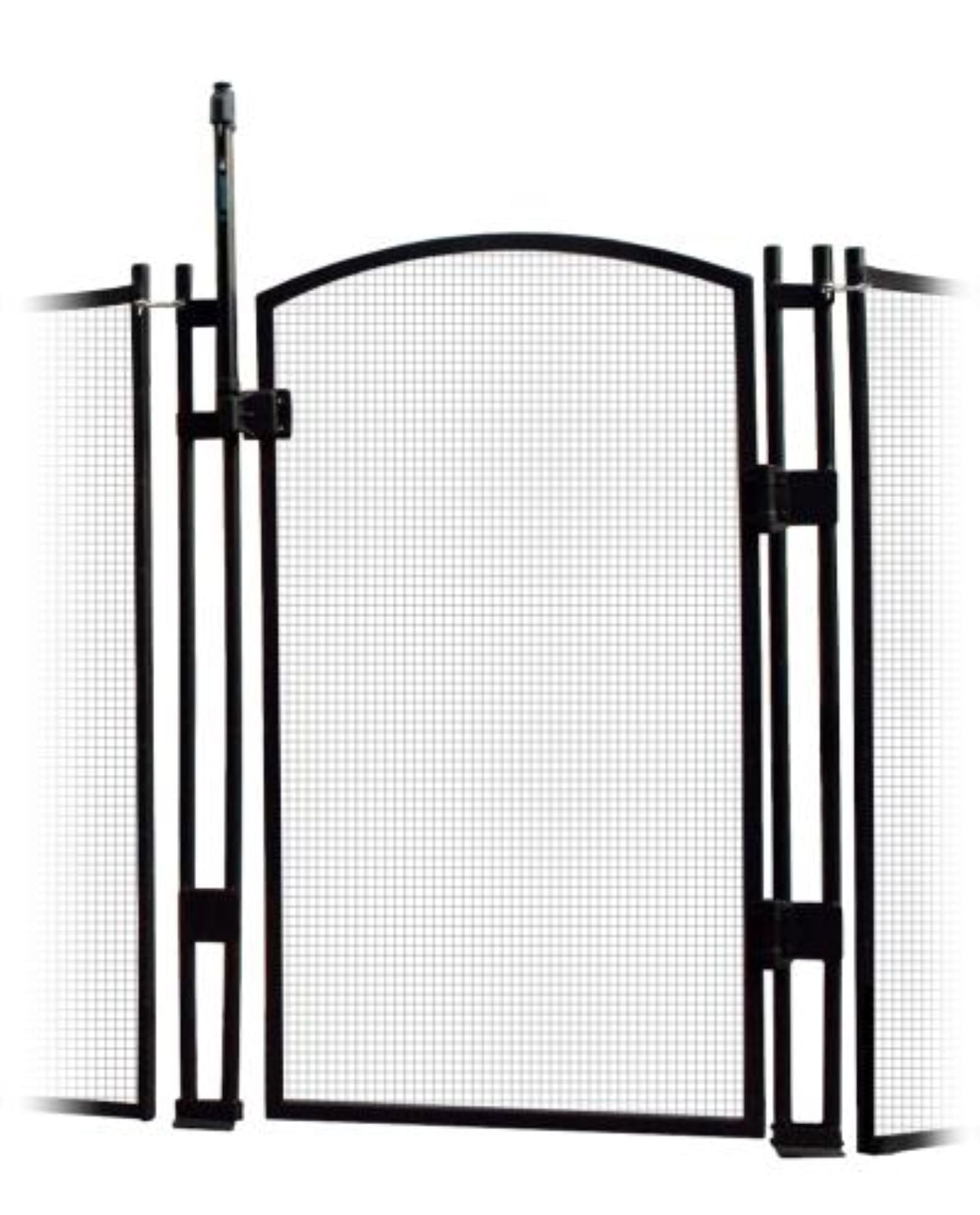 EZ-GUARD Safety Gate - DIY In Ground Pool Fence * Self-Closing * Self-Latching * Black 4 Tall