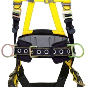 Guardian Fall Protection 37193 Full Body Harness, Black/Yellow