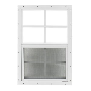 14 X 21 Aluminum White Flush Mount Window for Playhouses and Sheds